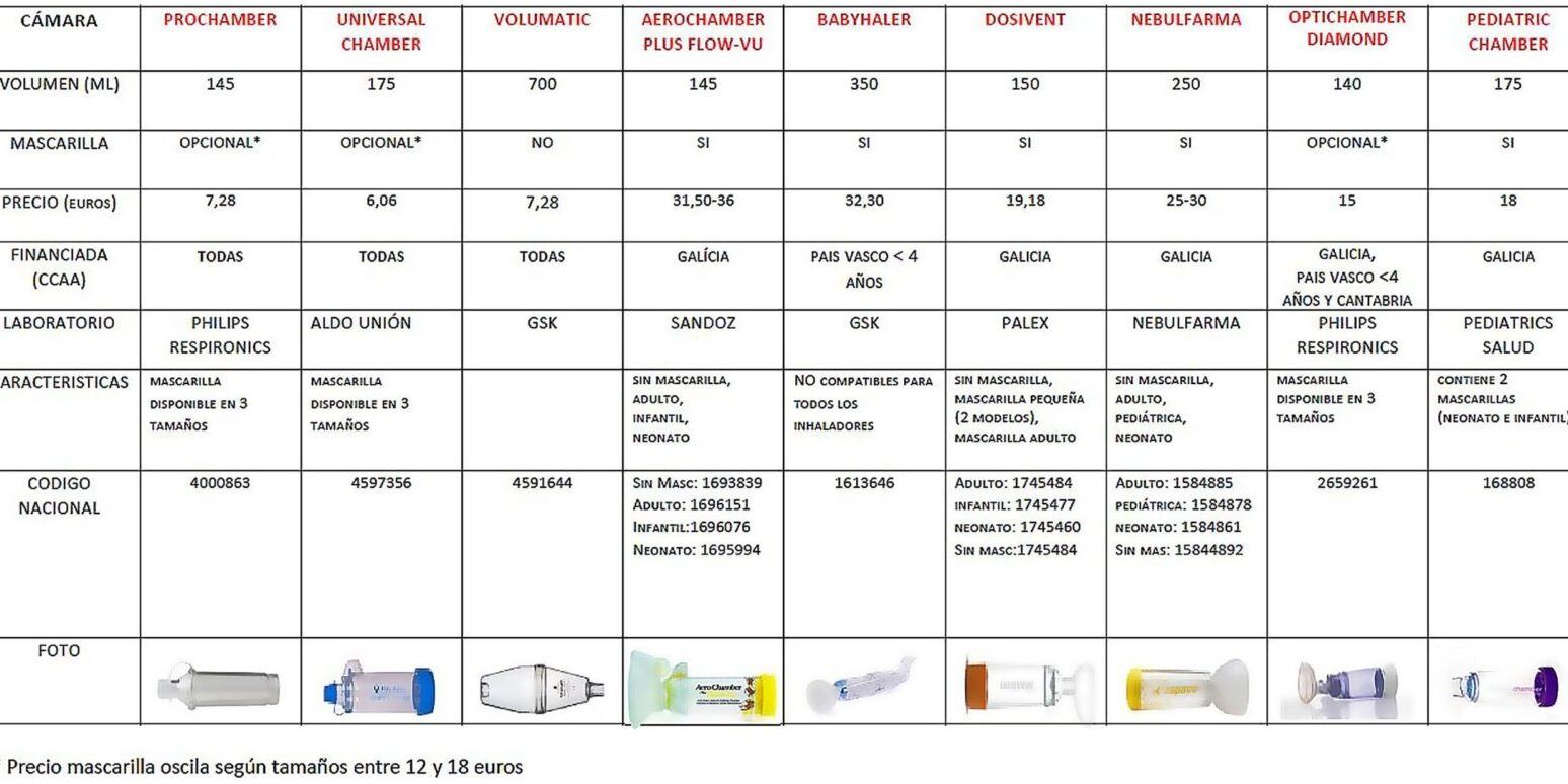 Medicaciones inhaladas y Cámaras de inhalación. Revisión REGAP