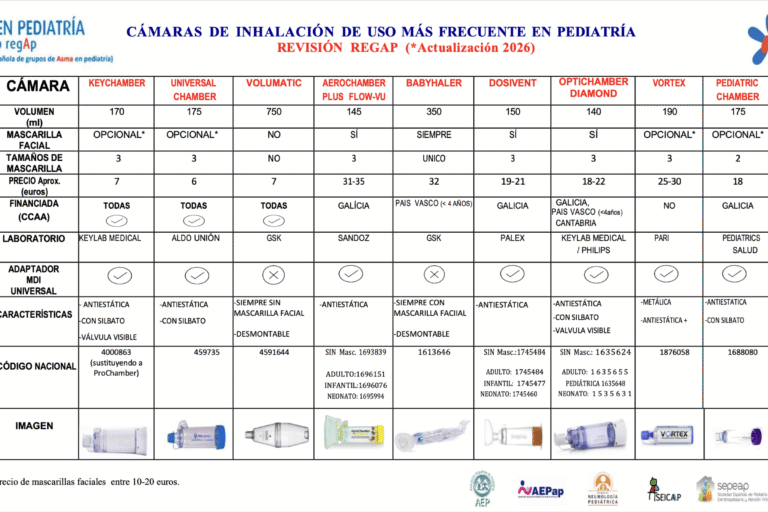 Revisión 2026 REGAP Cámaras de inhalación